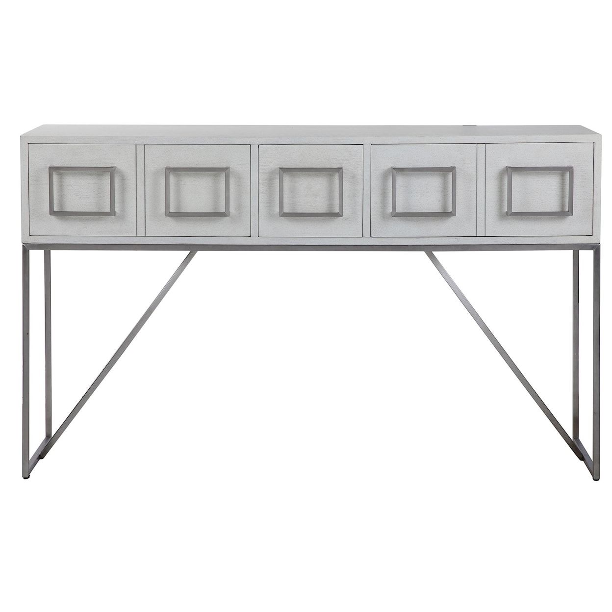 Uttermost Accent Furniture - Occasional Tables Abaya White Console Table