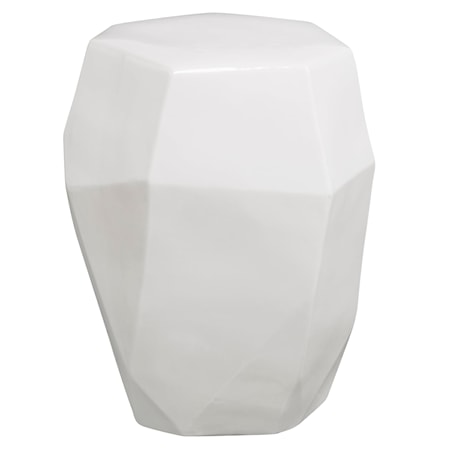 Maquette White Garden Stool