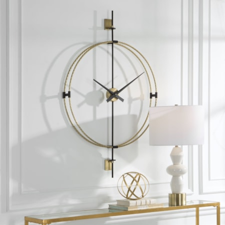 Wall Clock with Metal Frame