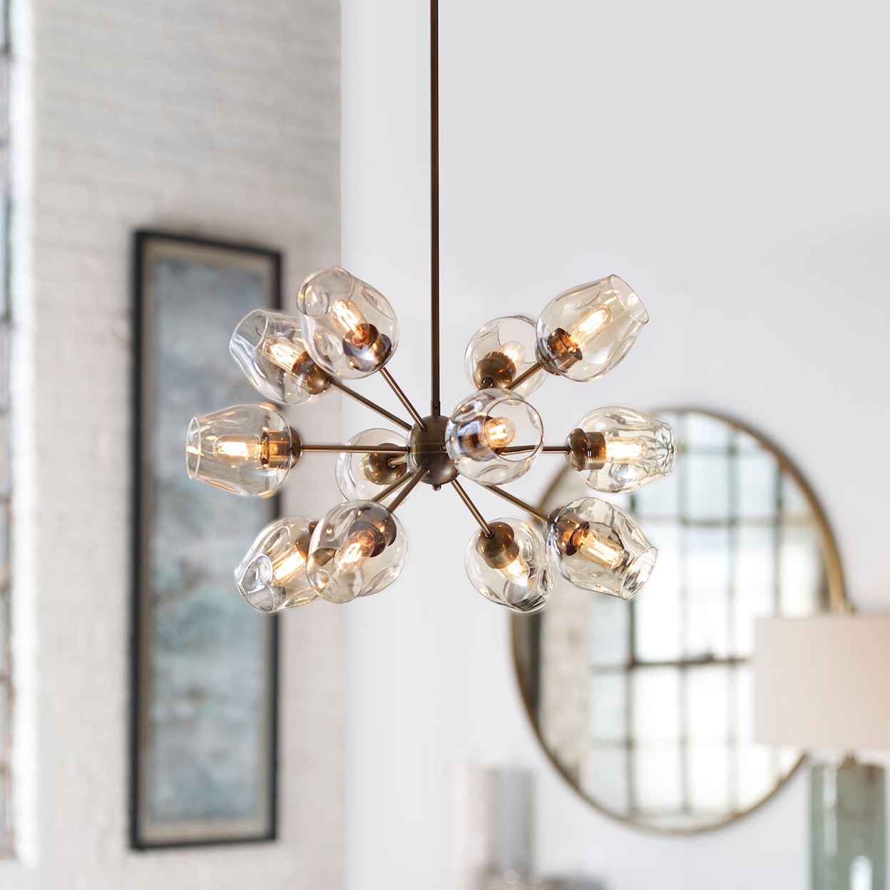 Uttermost Lighting Fixtures - Chandeliers Chet 12 Light Sputnik Chandelier