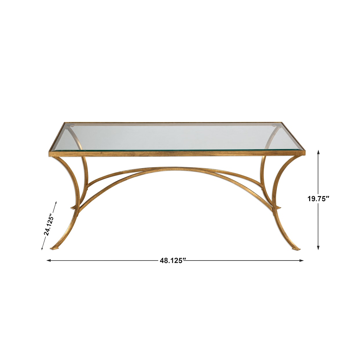 Uttermost Accent Furniture - Occasional Tables Alayna Gold Coffee Table