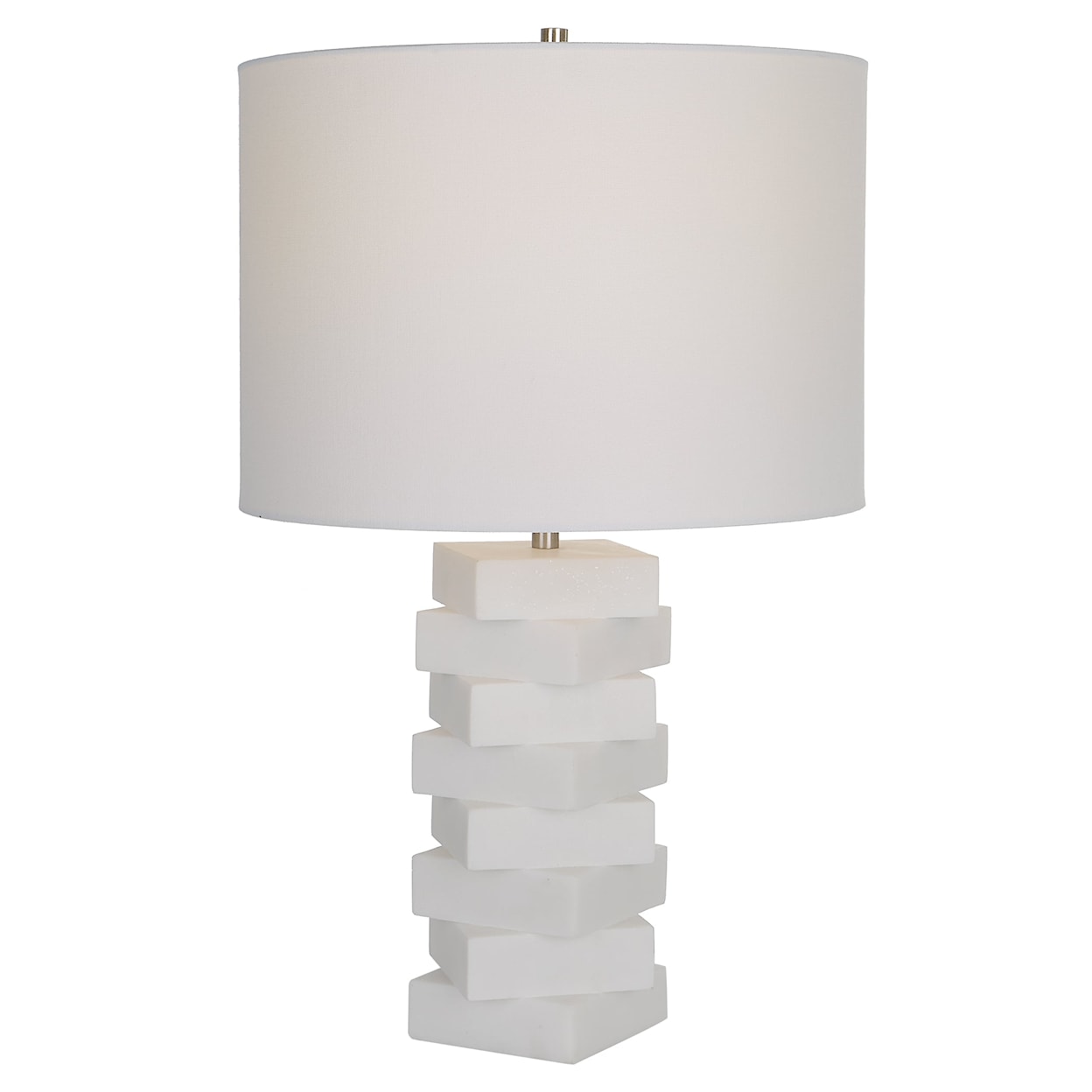 Uttermost Ascent Ascent White Geometric Table Lamp