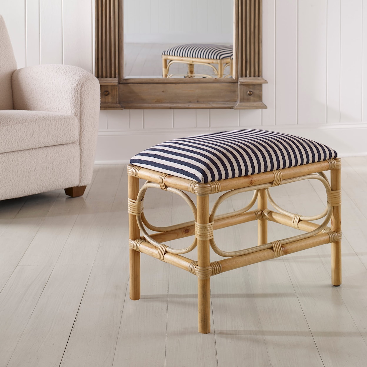 Uttermost Accent Furniture - Benches Laguna Small Striped Bench