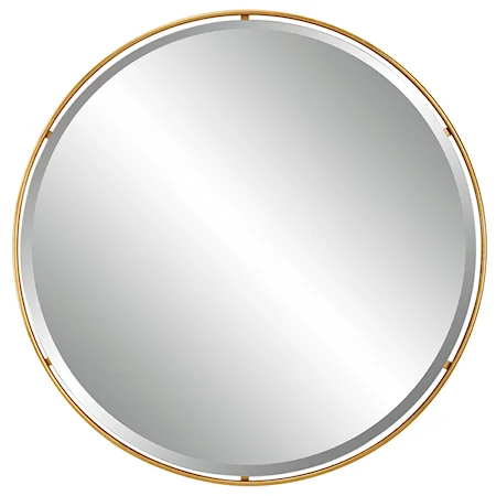 Canillo Gold Round Mirror