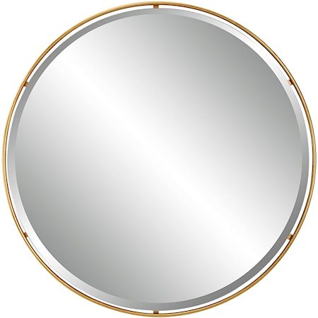 Canillo Gold Round Mirror
