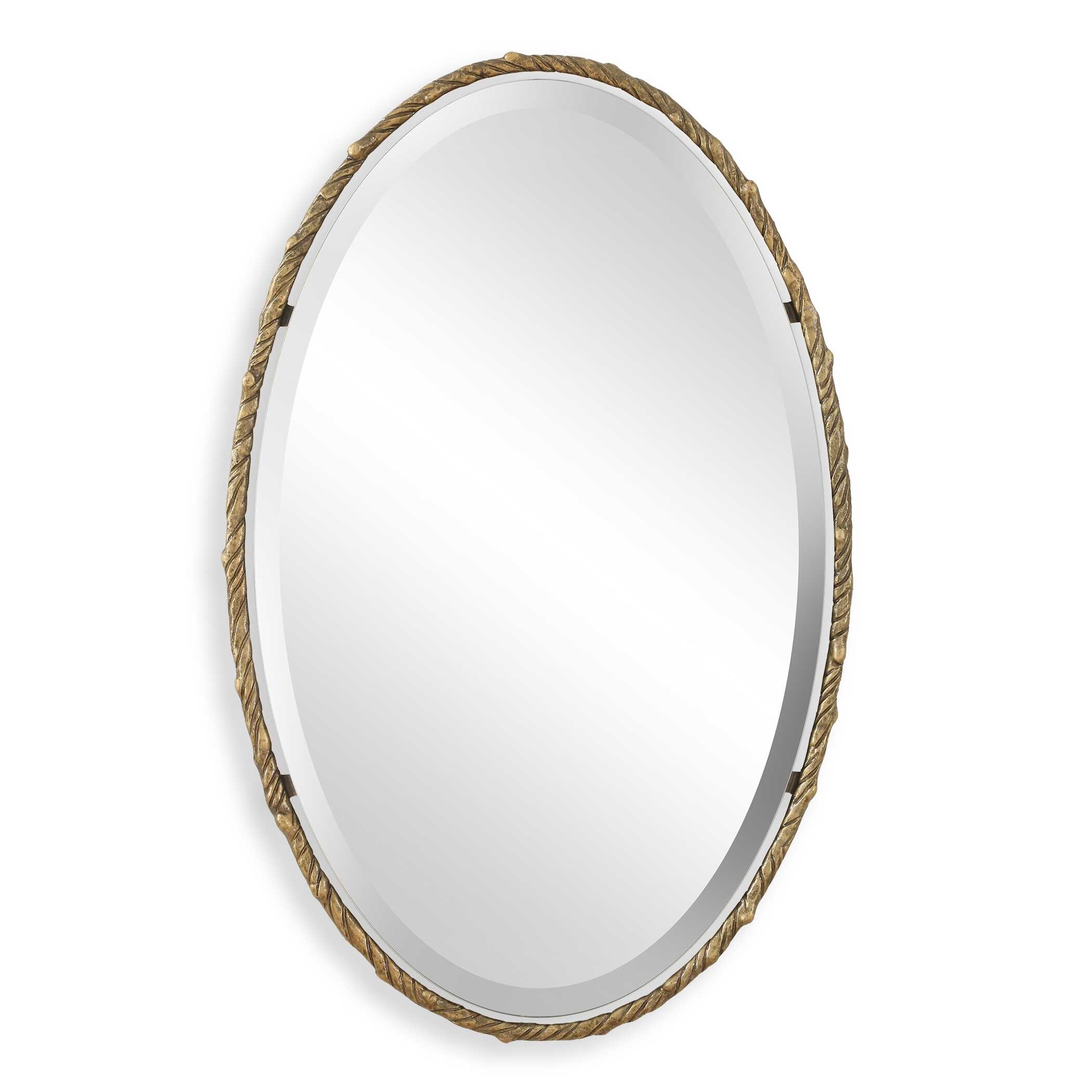 Twisted Branch Oval Mirror