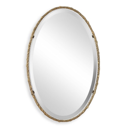 Twisted Branch Oval Mirror