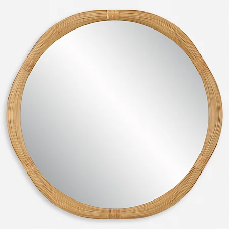 Salina Round Bamboo Mirror