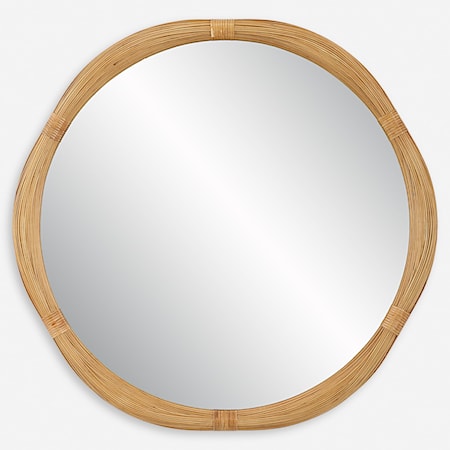 Salina Round Bamboo Mirror