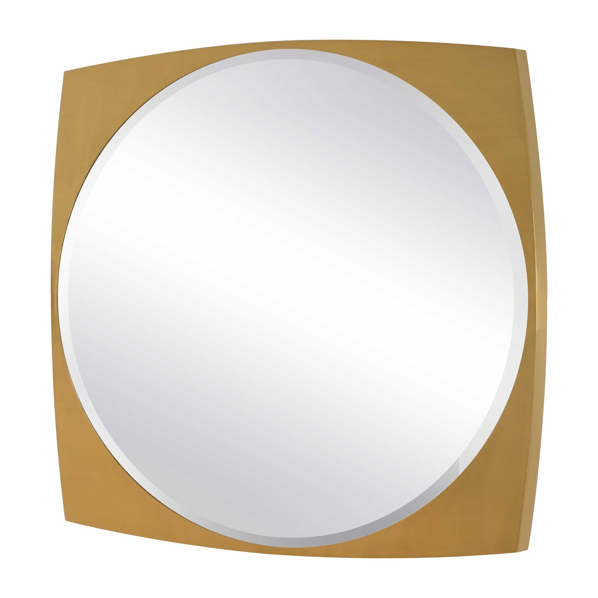 Neilia Round Brass Mirror
