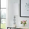 Uttermost Stratus Gray Glass Buffet Lamp