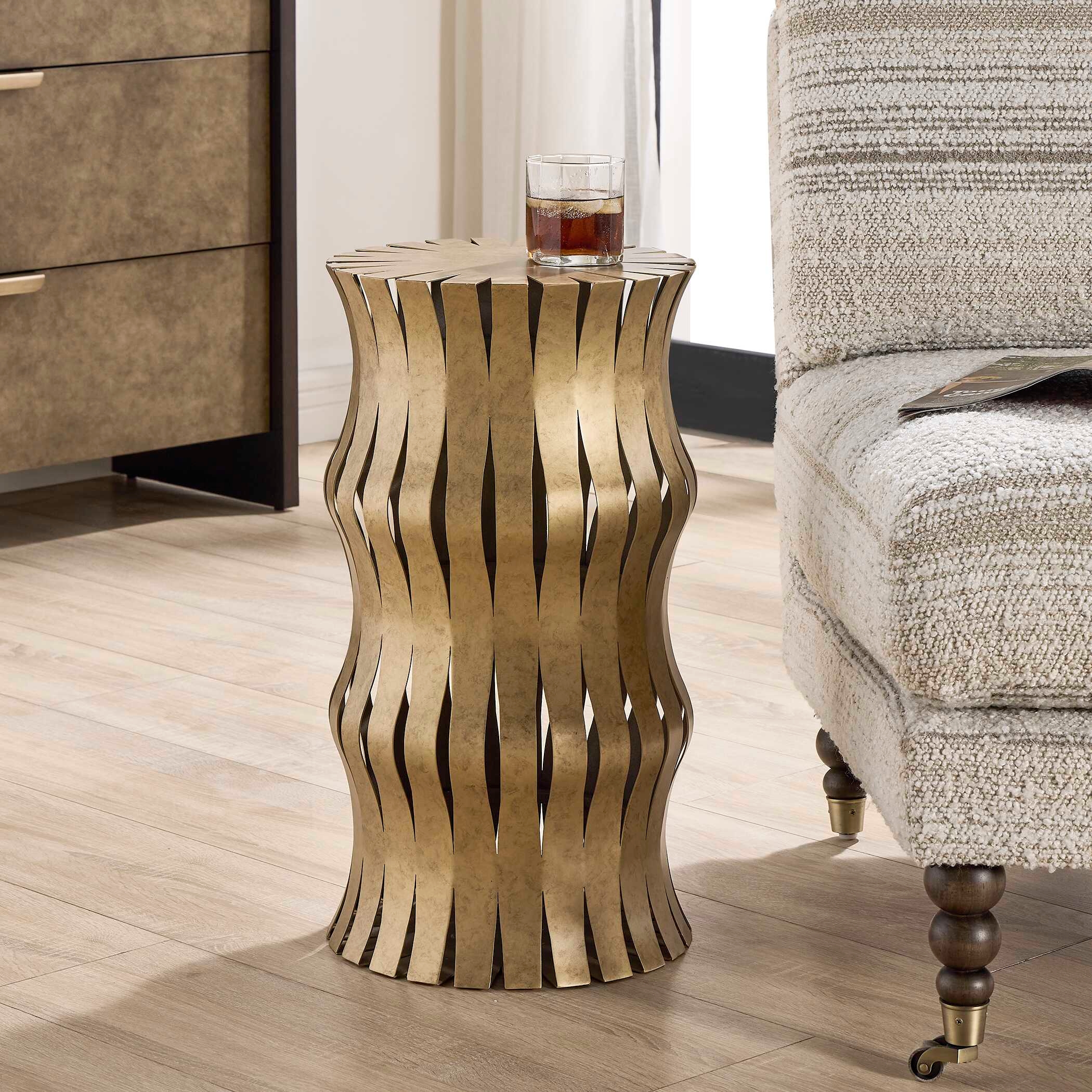 Uttermost Arida Arida Aged Gold Accent Table