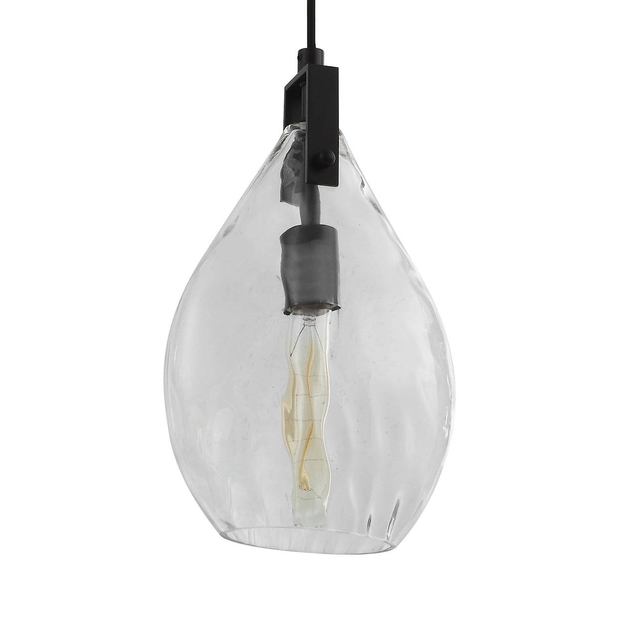 Uttermost Lighting Fixtures - Pendant Lights Campester 1 Light Watered Glass Mini Pendant