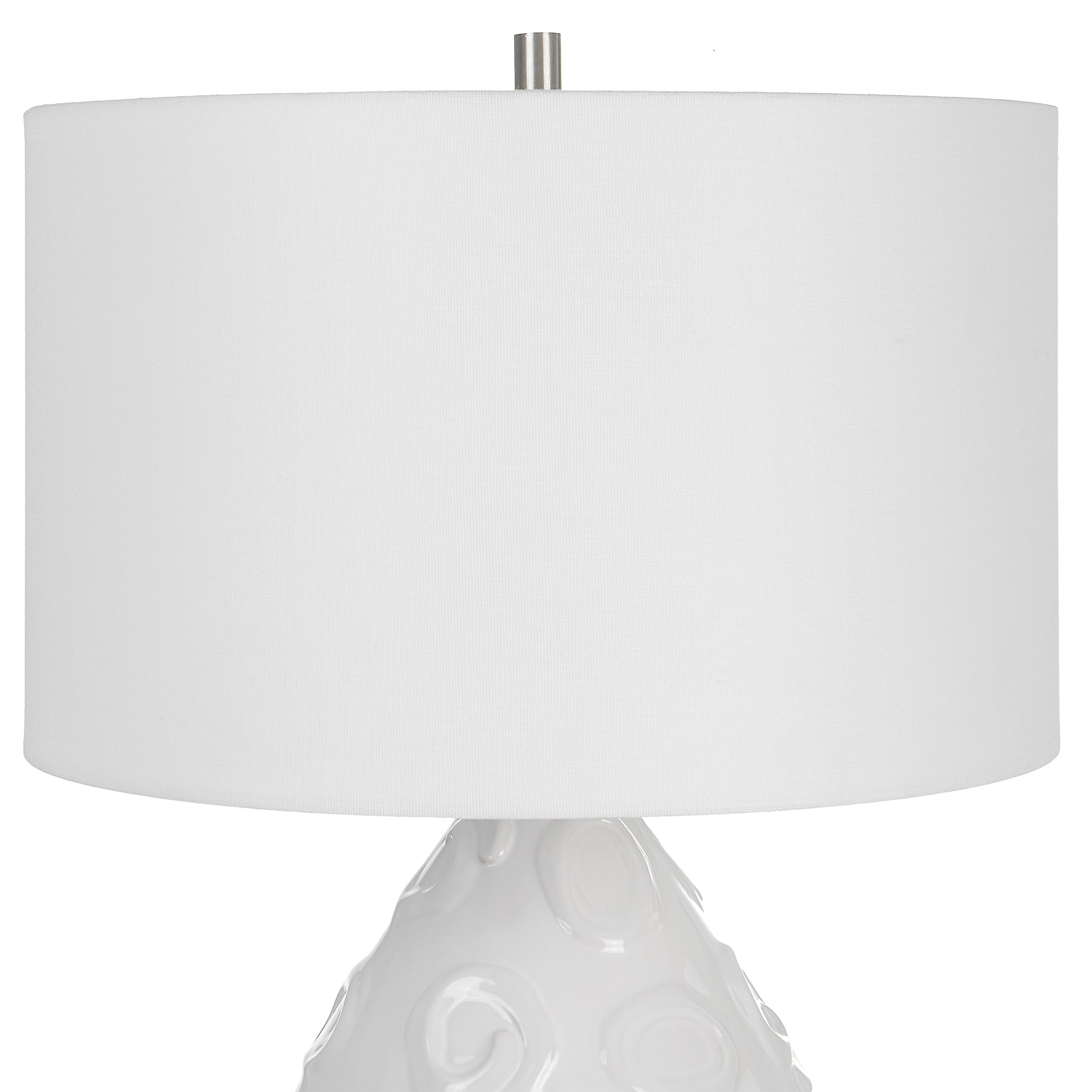 Loop White Glaze Table Lamp
