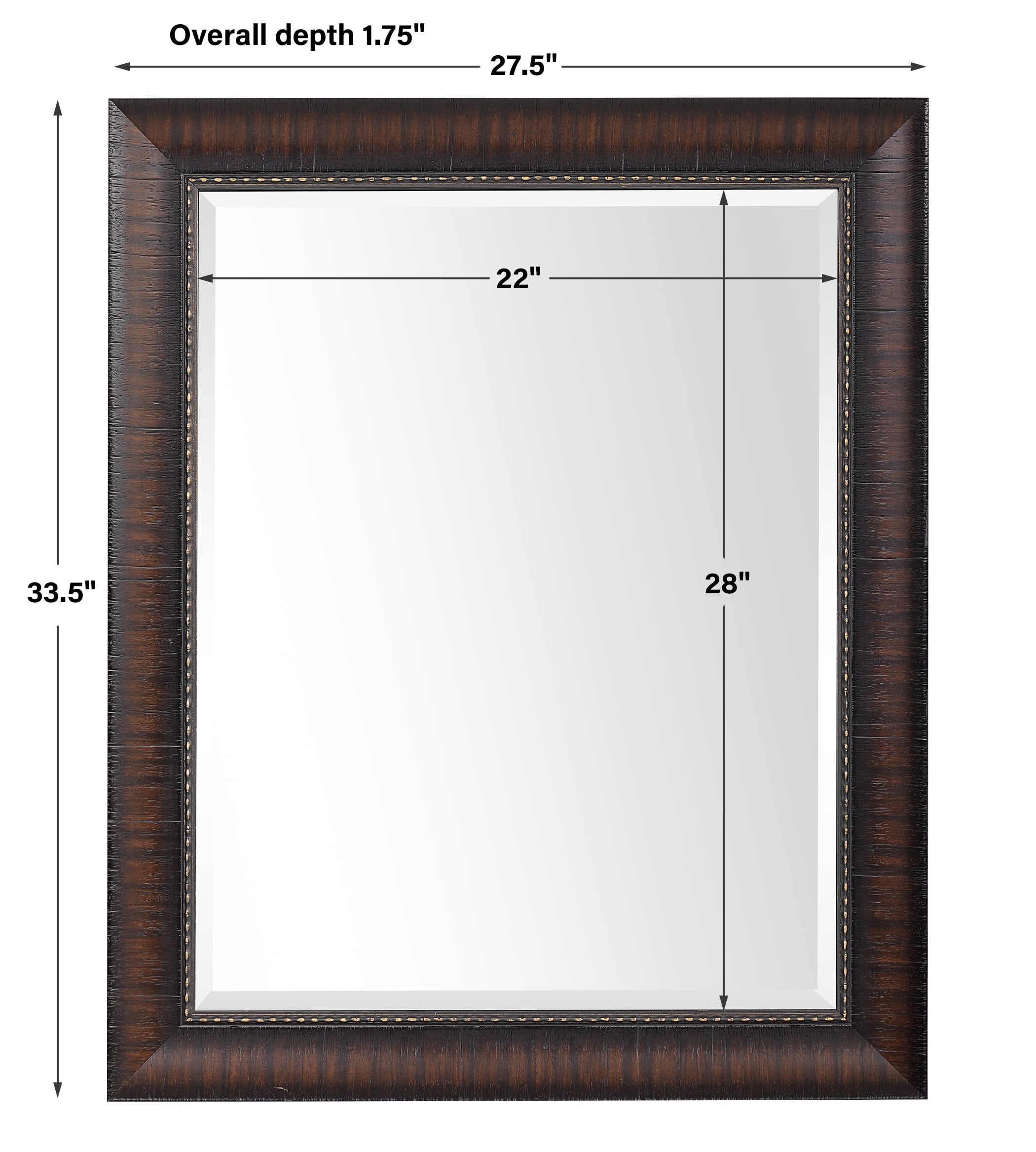 Uttermost Mirrors Wythe Burnished Wood Mirror