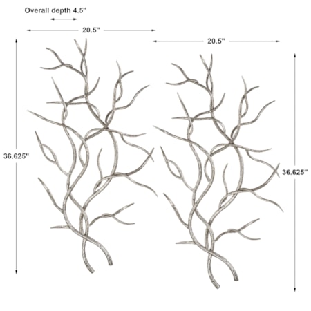 Silver Branches (Set of 2)