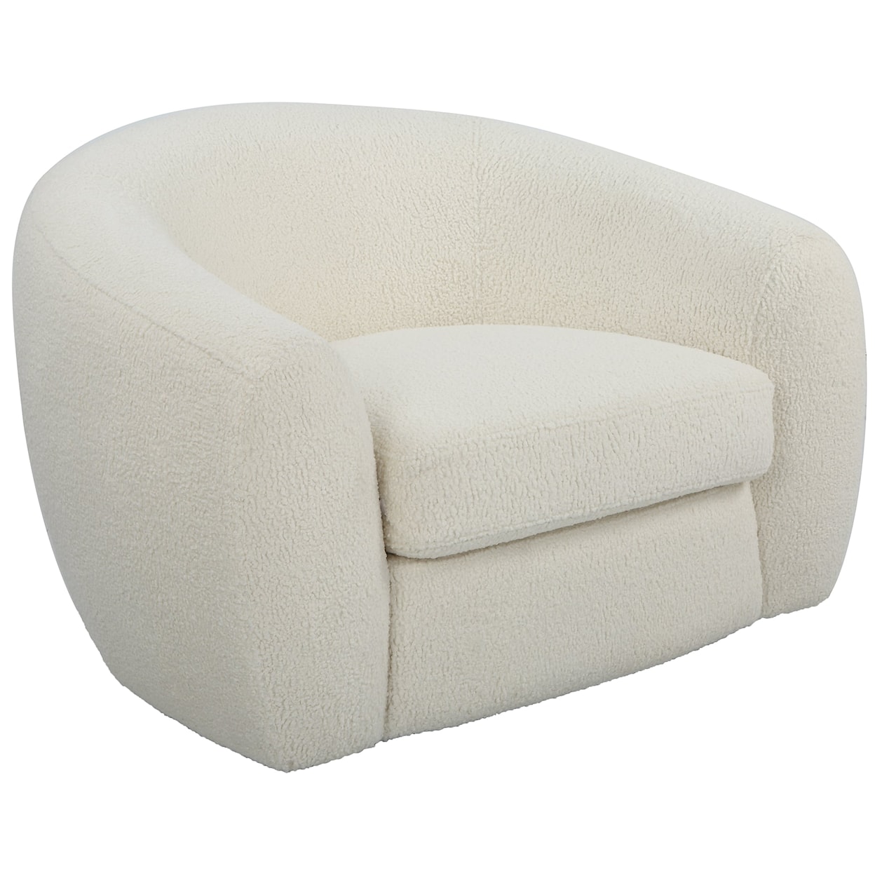 Uttermost Capra Upholstered Faux Shearling Swivel Chair