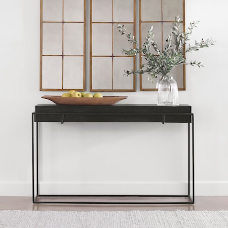 Telone Modern Black Console Table