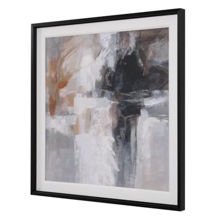 Wings Neutral Abstract Framed Print