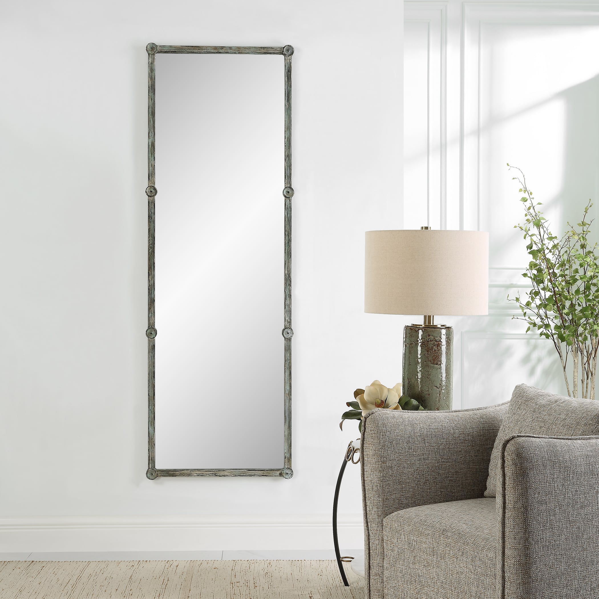 Gattola Gray Wash Dressing Mirror
