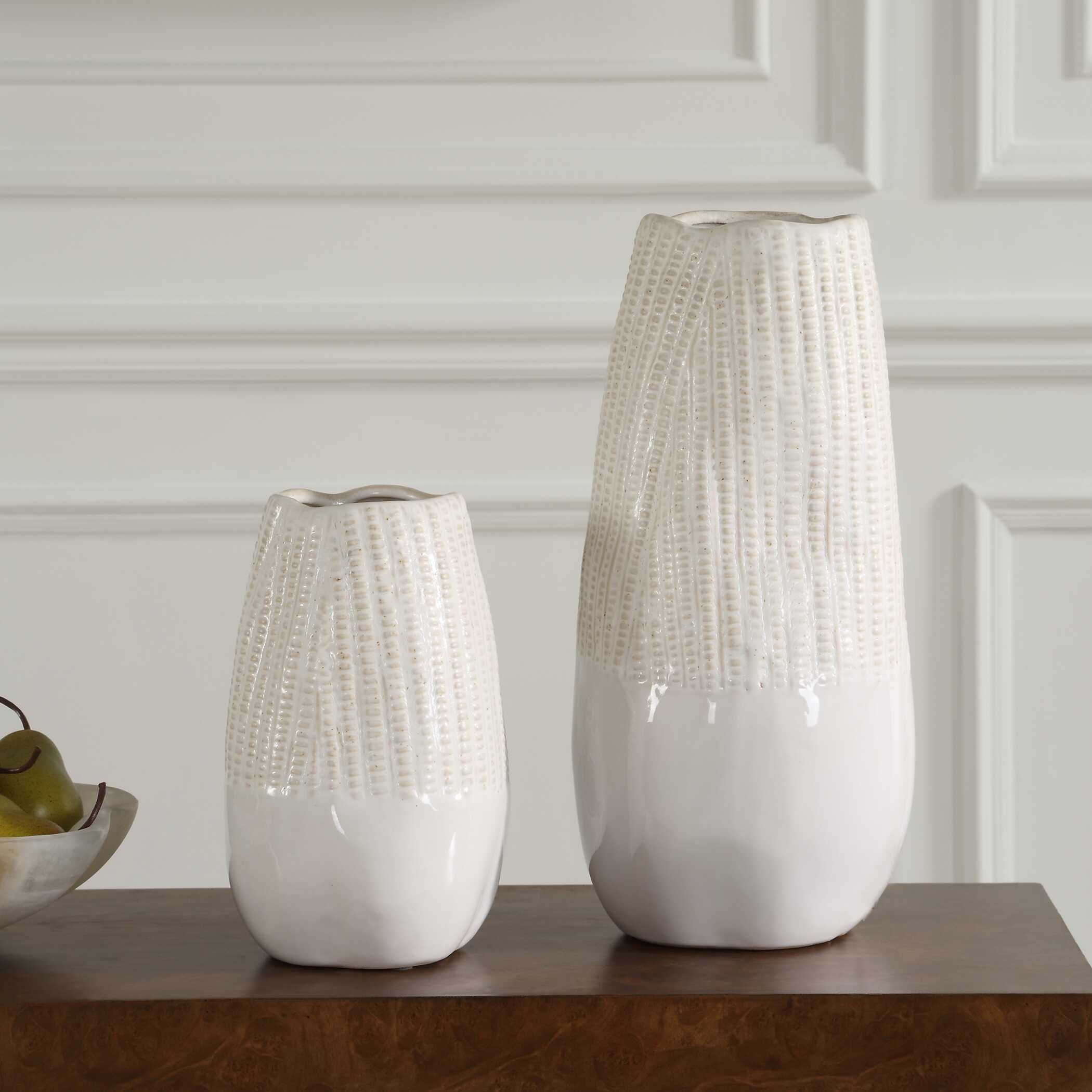 Echo Ridge White Vases