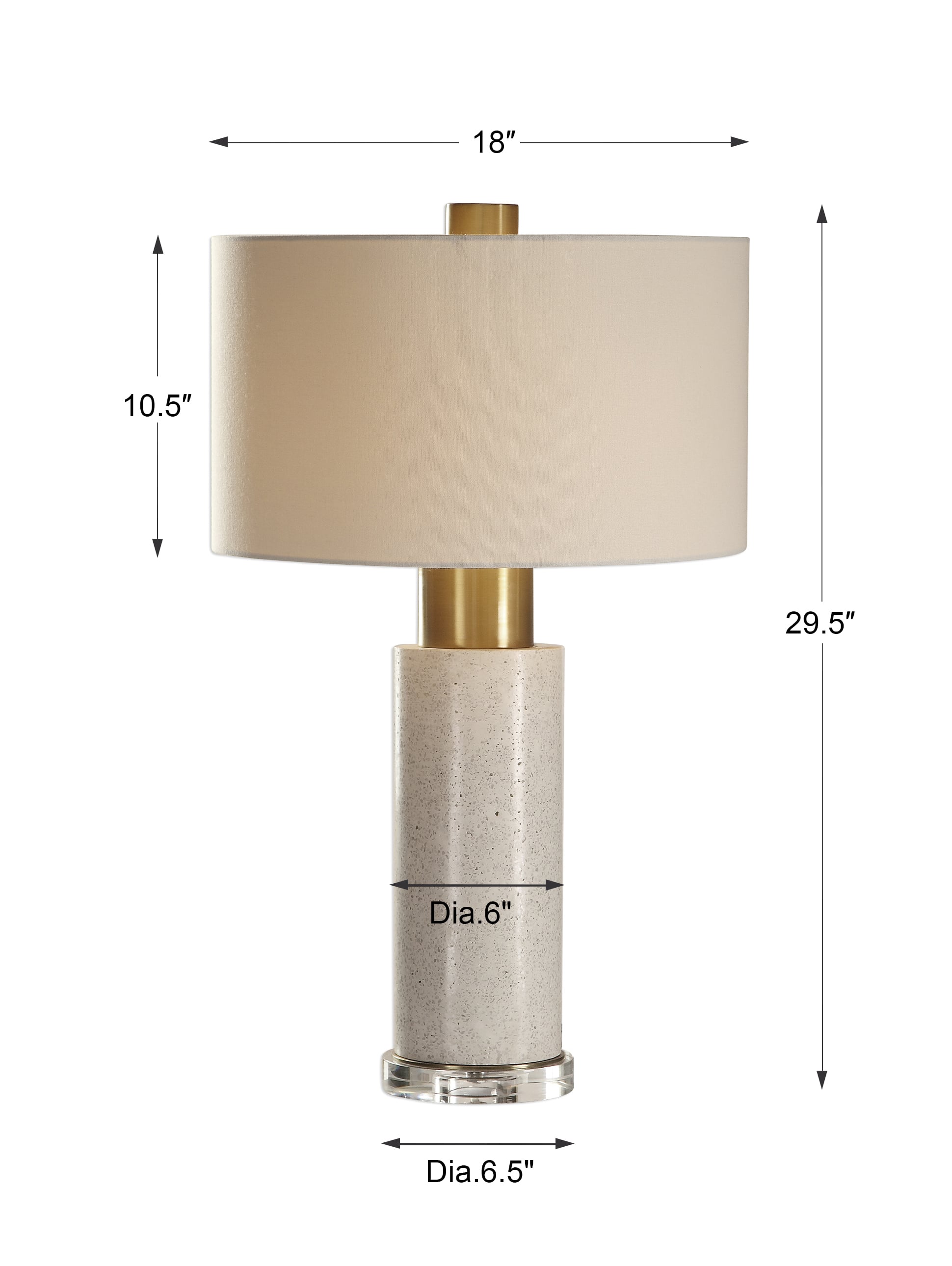 Uttermost Table Lamps Vaeshon Concrete Table Lamp
