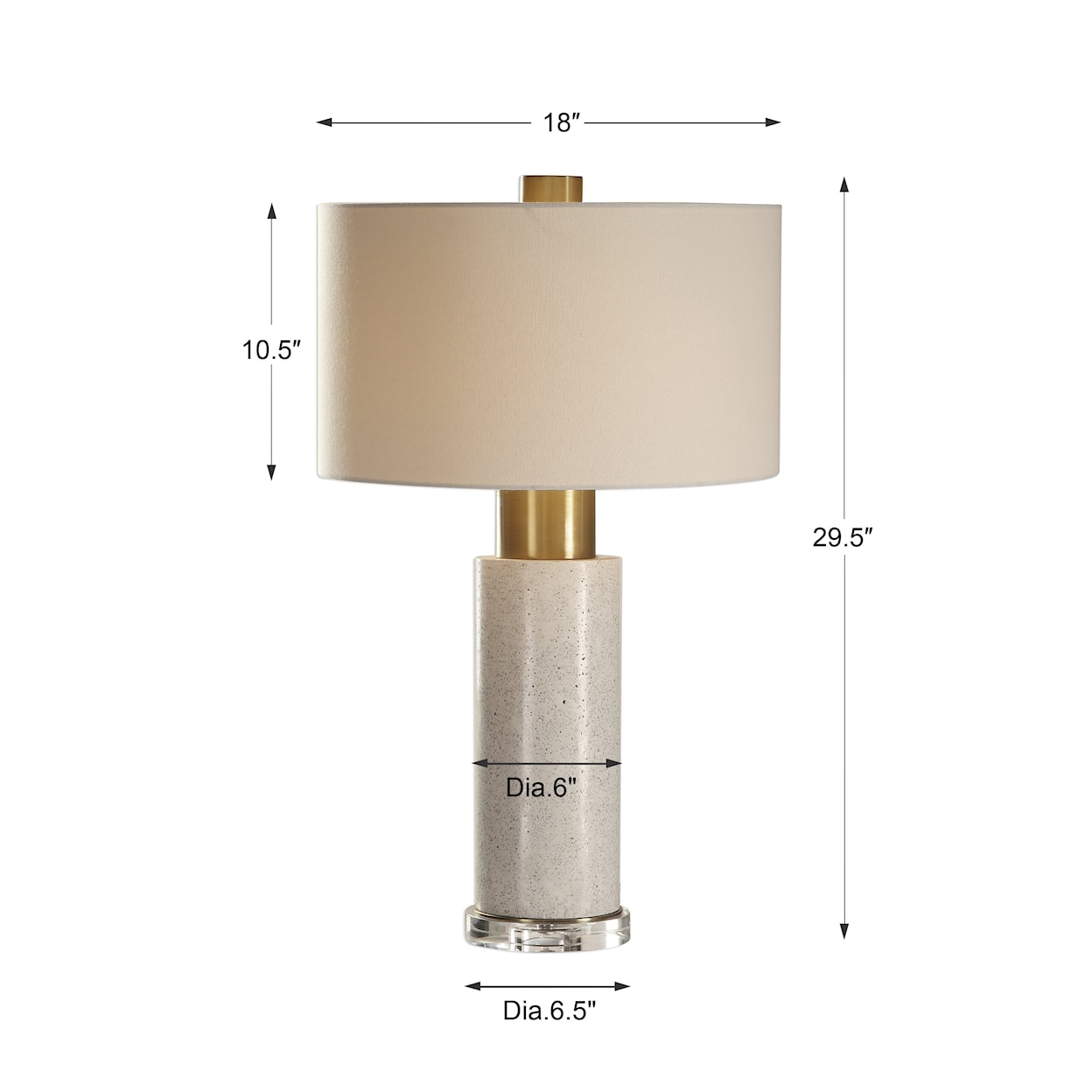 Uttermost Table Lamps Vaeshon Concrete Table Lamp