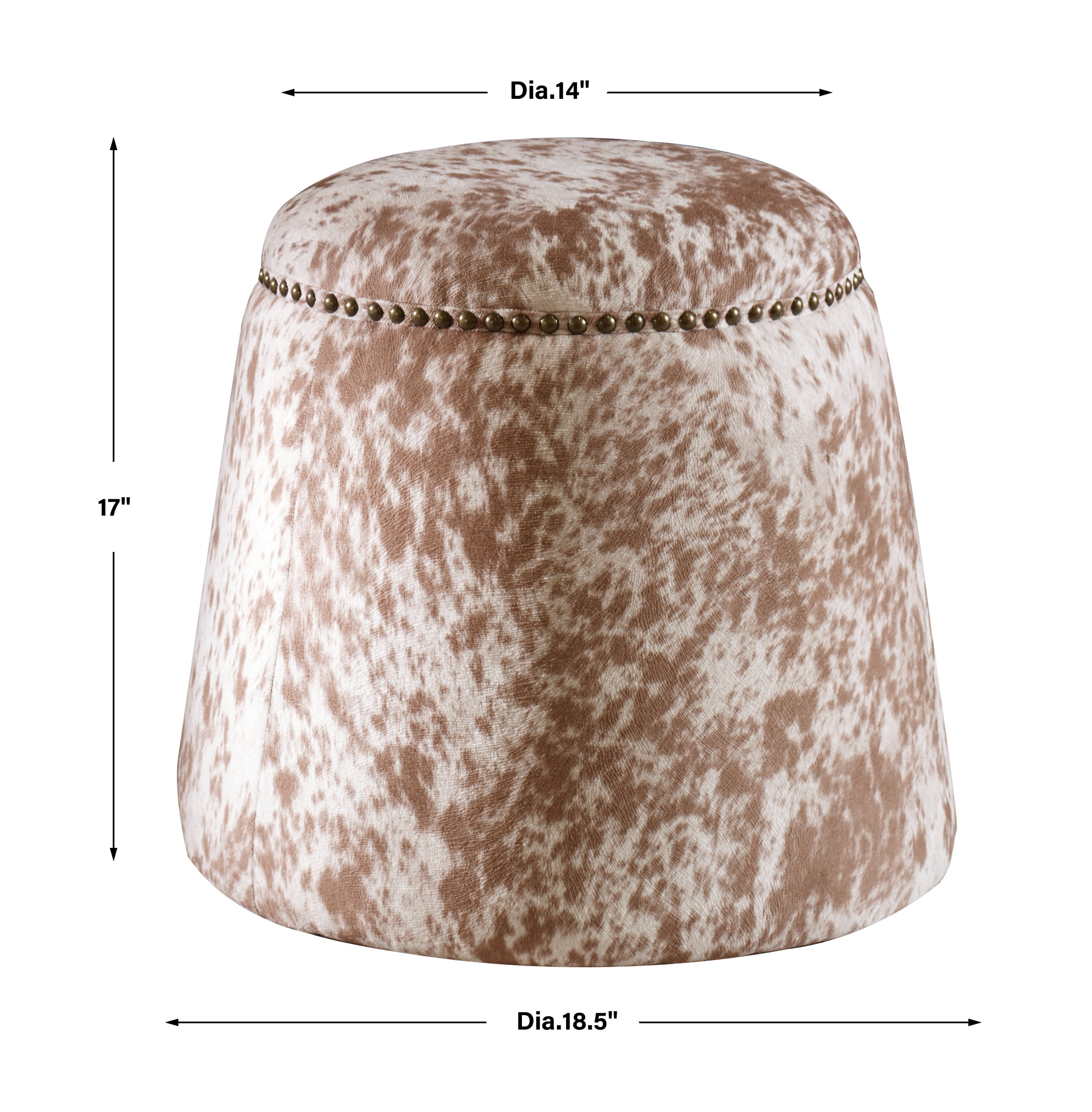 Uttermost Gumdrop Gumdrop Cow Hide Ottoman