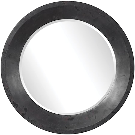 Frazier Round Industrial Mirror