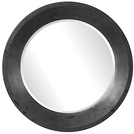 Frazier Round Industrial Mirror