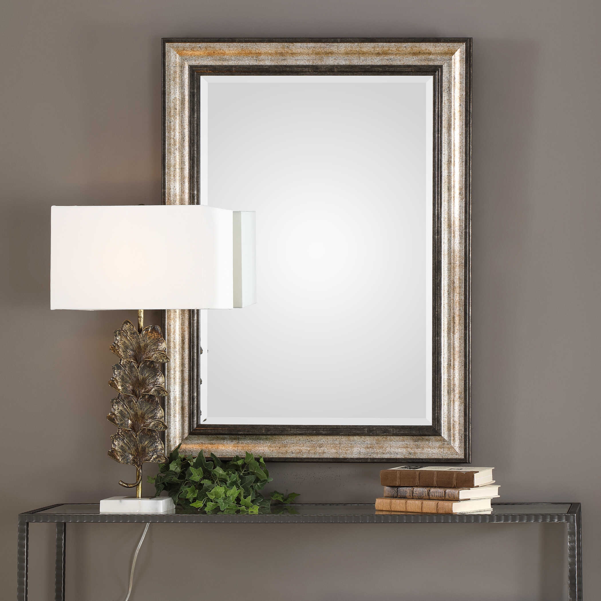 Uttermost Shefford Shefford Antiqued Silver Mirror