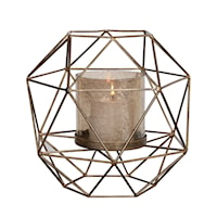 Myah Geometric Gold Candleholder