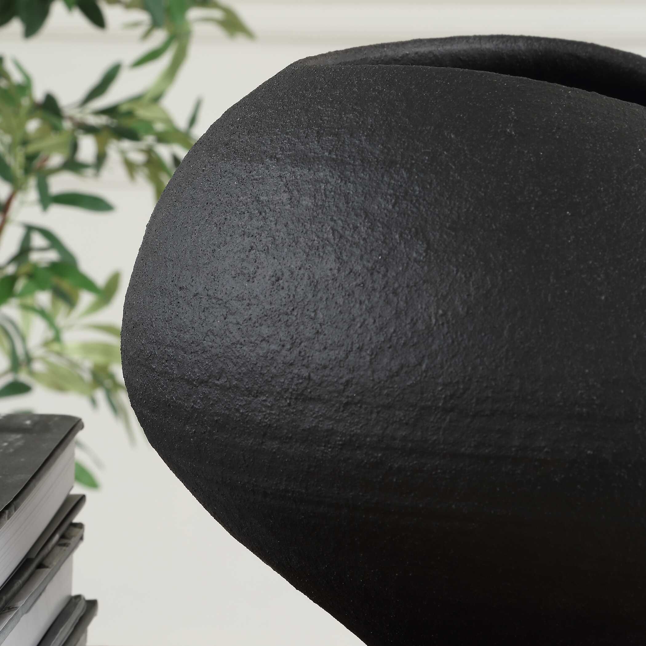 Uttermost Nocturne Nocturne Textured Black Bowl