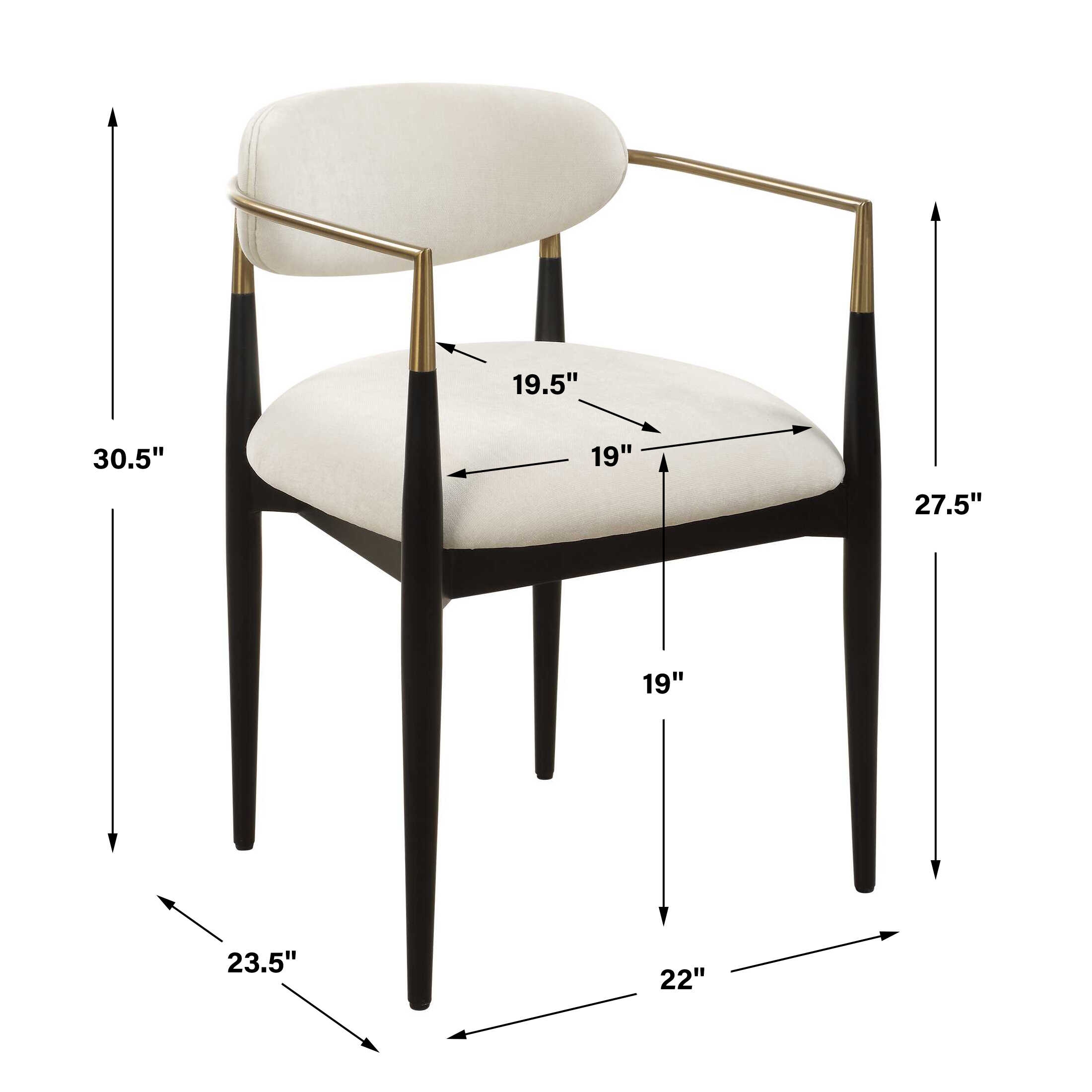 Moxie White Dining Arm Chair