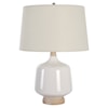 Uttermost Opal Opal Gloss White Table Lamp