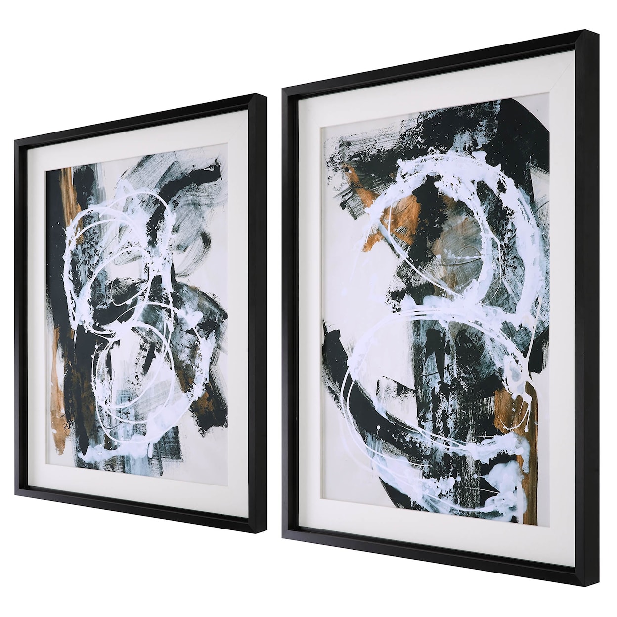 Uttermost Winterland Abstract Prints- Set of 2