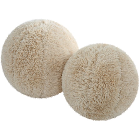 Abide Ball Sheepskin Pillows Set/2