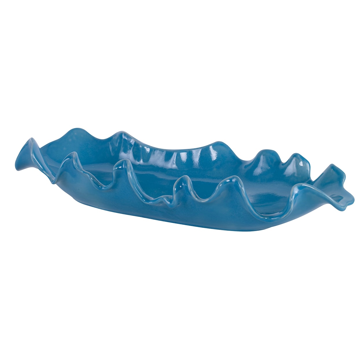 Uttermost Ruffled Feathers Ruffled Feathers Blue Bowl