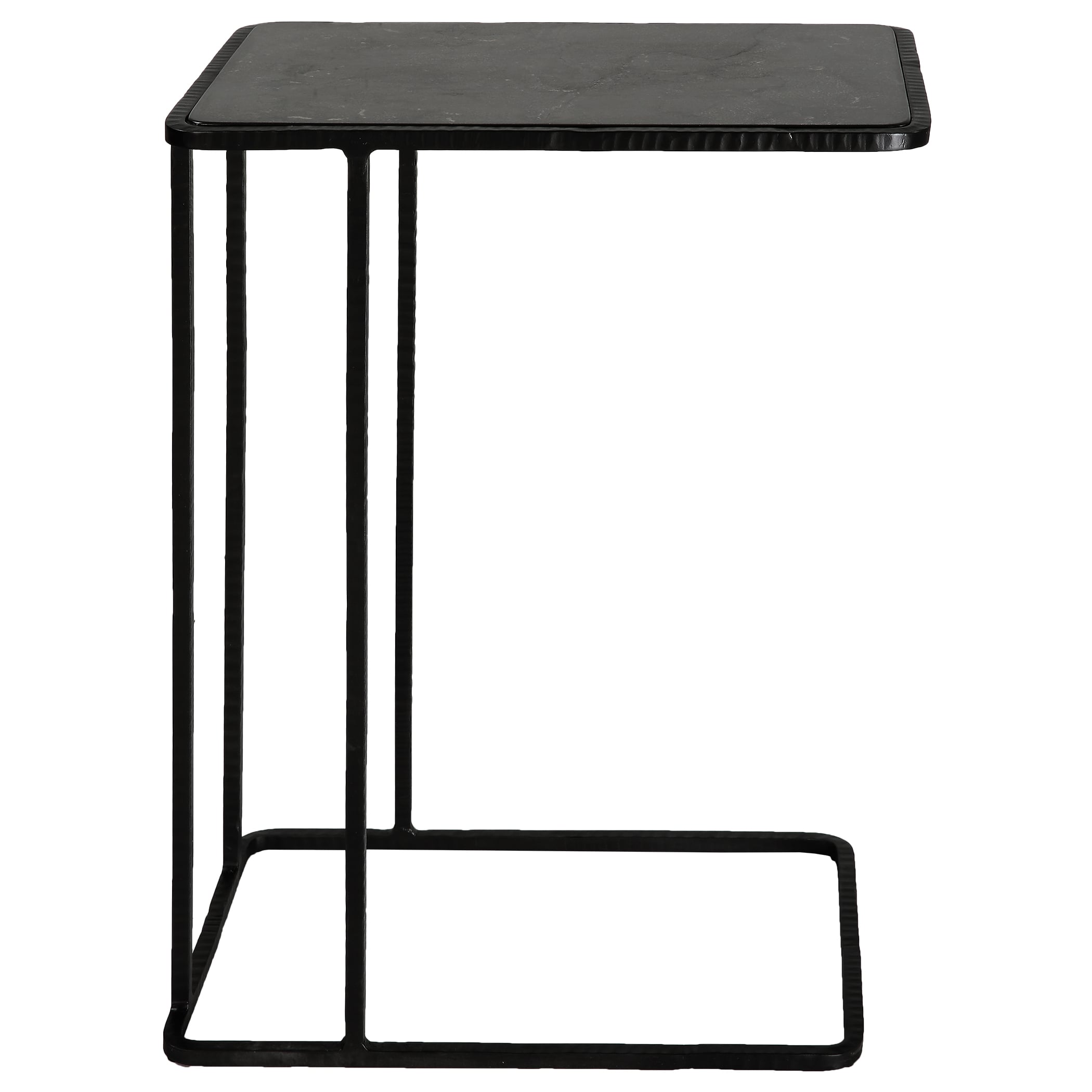 Uttermost Cavern Iron Accent Table with Stone Top