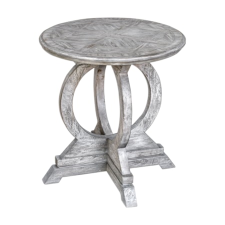 Maiva White Accent Table