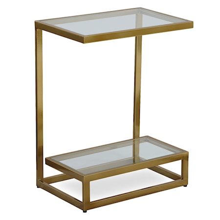 Musing Brushed Brass Accent Table