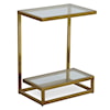 Uttermost Musing Musing Brushed Brass Accent Table