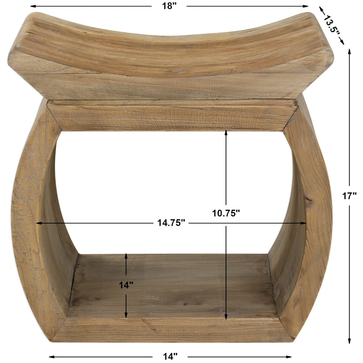 Uttermost Accent Furniture - Stools Connor Elm Accent Stool