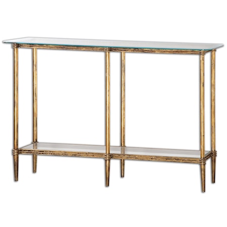 Elenio Glass Console Table