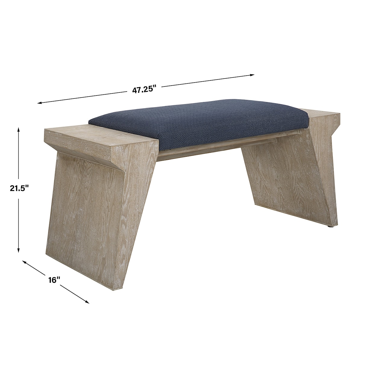 Uttermost Accent Furniture - Benches Davenport Modern Coastal Bench