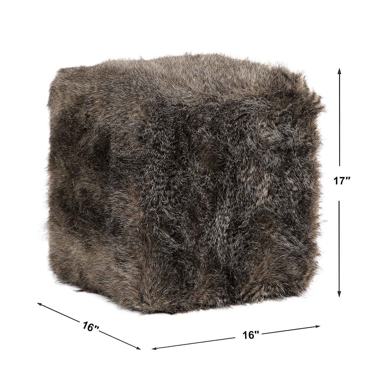 Uttermost Accent Furniture - Ottomans Jayna Fur Ottoman