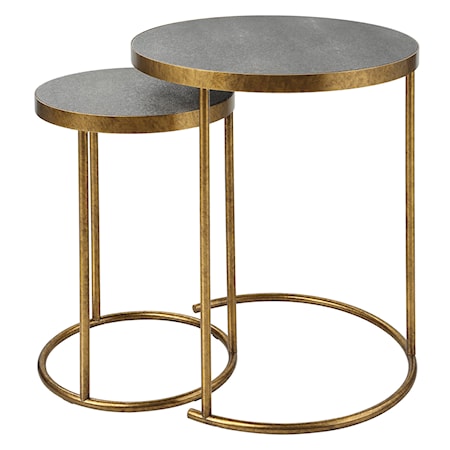 Aragon Brass Nesting Tables