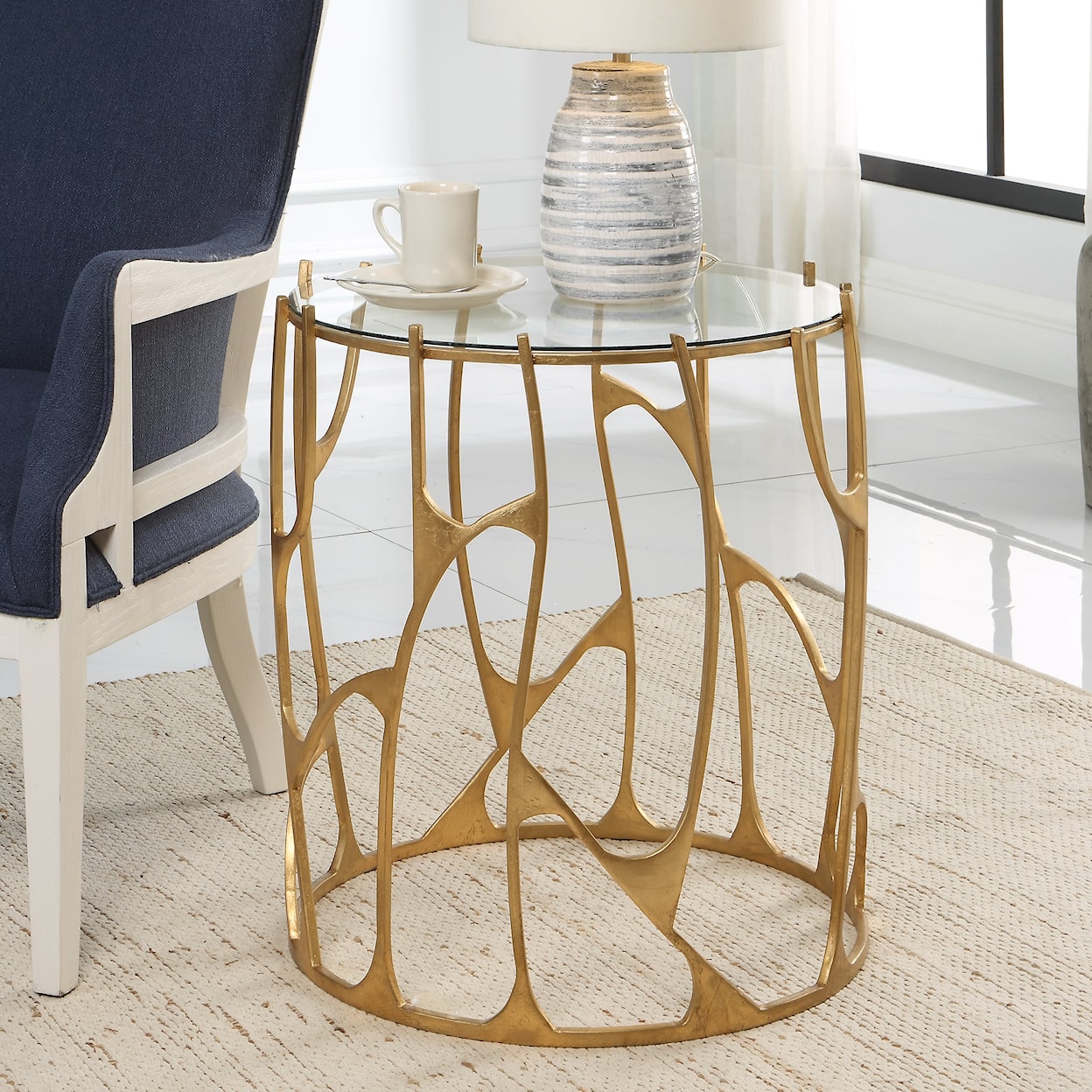 Uttermost Ritual Ritual Round Gold Side Table