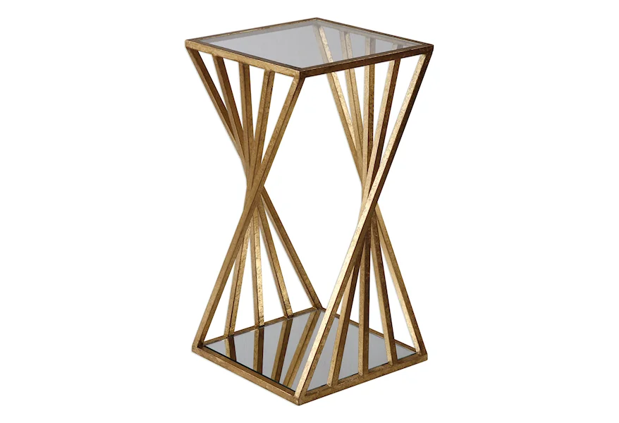 Accent Furniture - Occasional Tables Janina Gold Dimensional Accent Table by Uttermost at Del Sol Furniture