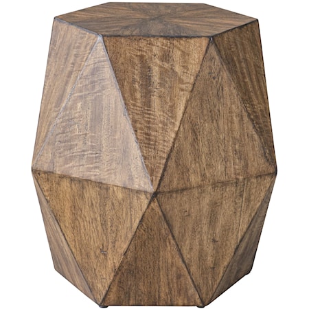 Honey Geometric Accent Table